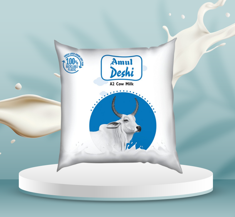Amul Desi A2 Cow Milk 500 ml Pouch